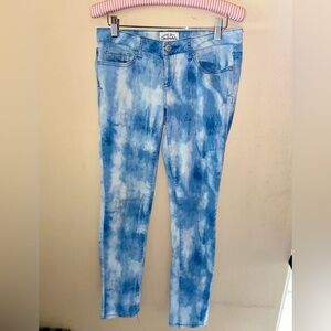 Aeropostale Women's Blue Tie-Dye Skinny Jeans